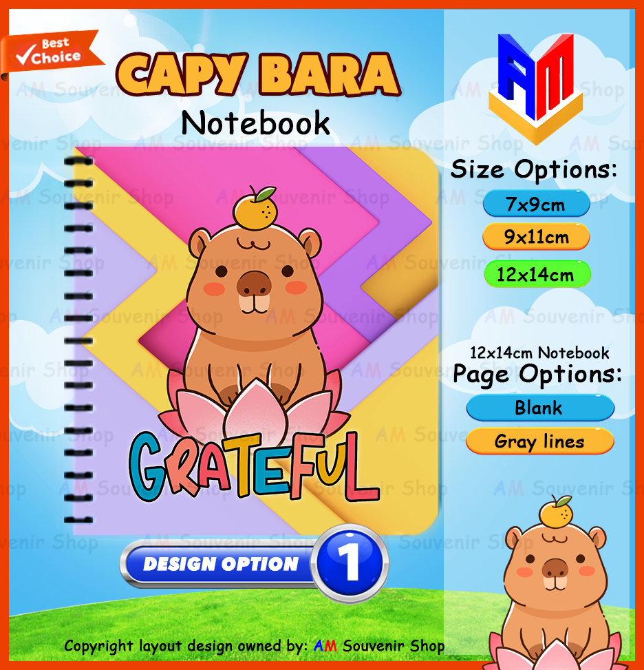 🌟 Capybara (Cappy Bara) Kids Mini Notebook 📒 – Souvenir Giveaway Gift 🎁 Pocket Notepad