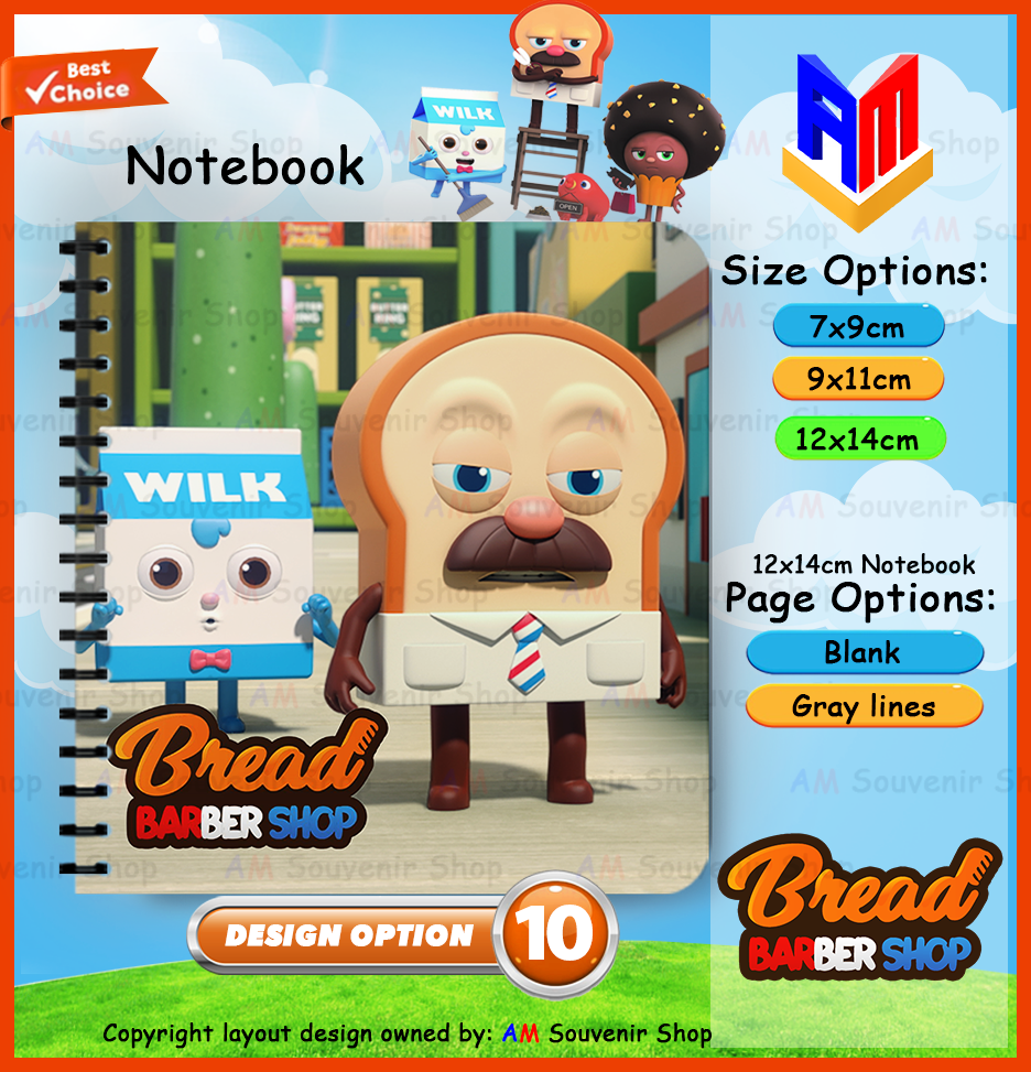 Mr. Bread 🍞 Wilk & Choco 🍞 Mini Notebook 📒 – Cute Kids Birthday Party Favor 🎉 Souvenir Gift 🎁