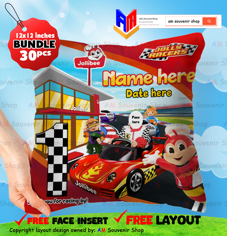 Jollibee Race - Birthday Bundle 30pcs 12x12 inches with FREE Tarp 3x3feet