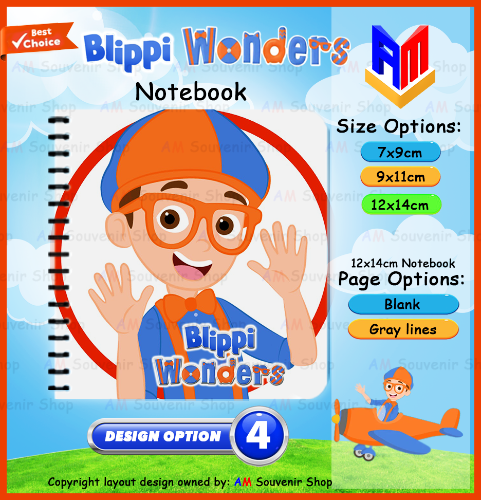 🌟 Blippi Kids Mini Notebook 📒 – Birthday Party Favor 🎉 Souvenir Giveaway Gift 🎁