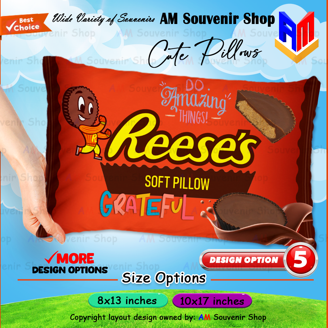 Reese's Chocolate • Fluffy Soft Pillow • Rectangle