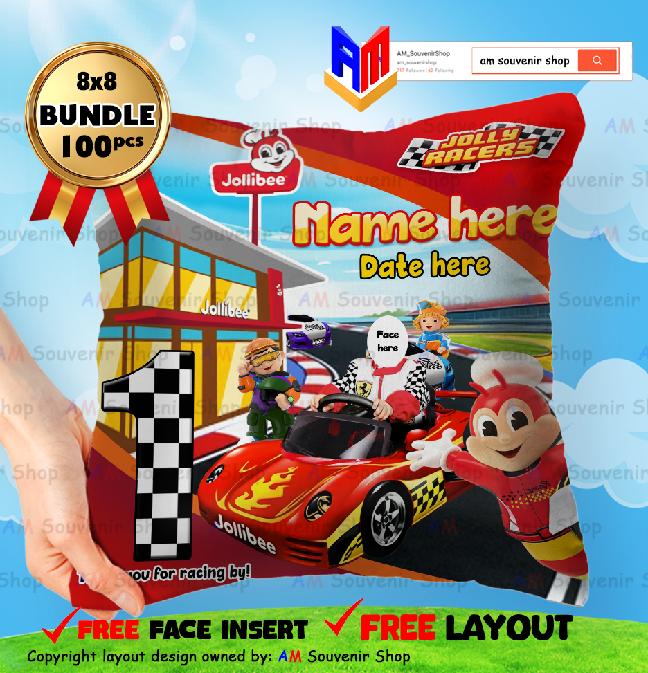 Jollibee Race - Birthday Bundle 100pcs 8x8 inches with FREE Tarp 3x3feet