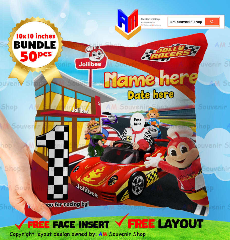 Jollibee Race - Birthday Bundle 50pcs 10x10 inches with FREE Tarp 3x3feet