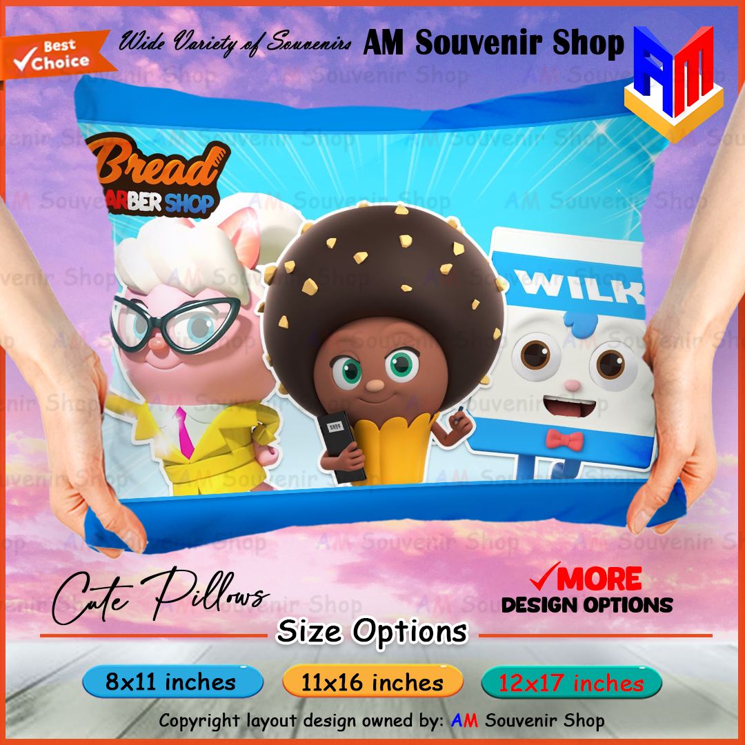 Mr. Bread • Wilk • Choco • Soft Fluffy Pillow • Rectangle
