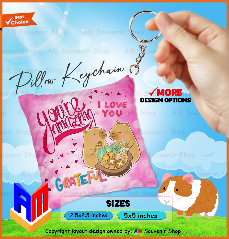 Capybara Plush Keychain – Cute Kawaii Capybara Bag Charm Soft Toy Souvenir Gift 🐹