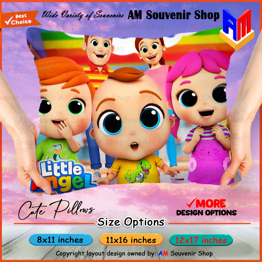 Little Angel Fluffy Soft Pillow - Rectangle